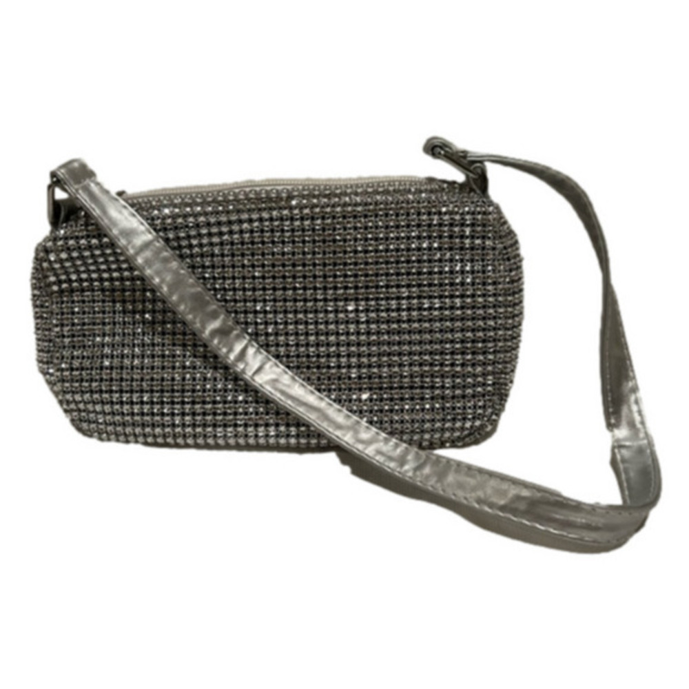 New Silver faux diamond shoulder/handbag